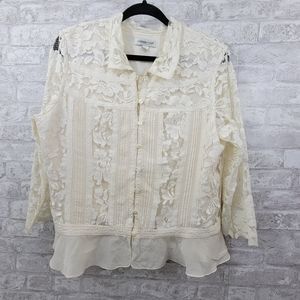 Coldwater Creek button down top women's L